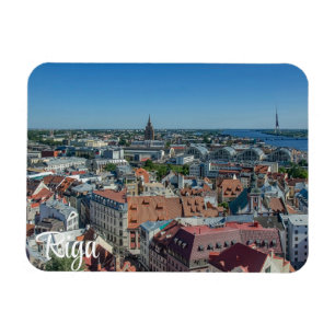 Magnet Flexible Vue de la vieille ville de Riga d'en haut