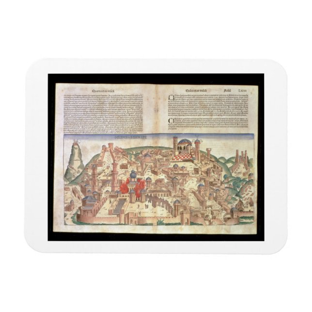 Magnet Flexible Vue de la ville de Jérusalem, depuis le Nuremberg (Horizontal)