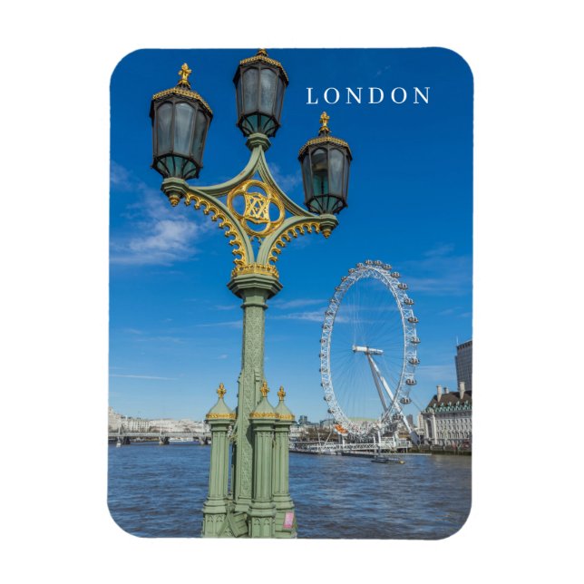 Magnet Flexible Vue de Londres depuis l'aimant frigo Westminster B (Vertical)