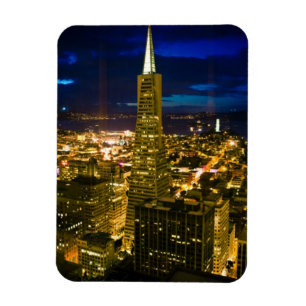 Magnet Flexible Vue de nuit de San Francisco.