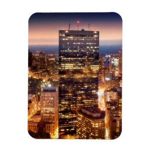 Magnet Flexible Vue d'ensemble de Boston la nuit