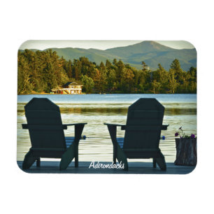 Magnet Flexible Vue des chaises d'Adirondack dans l'Adirondacks,