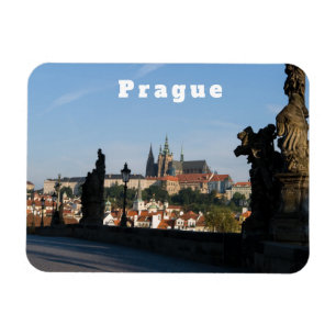 Magnet Flexible Vue du Château depuis le pont Charles à Prague