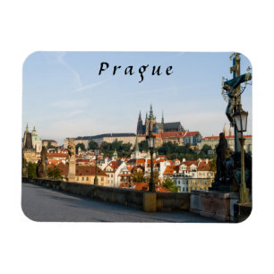 Magnet Flexible Vue du Château depuis le pont Charles à Prague