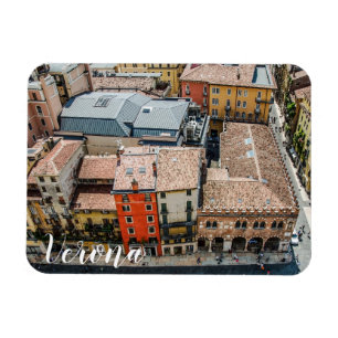 Magnet Flexible Vue du dessus des façades colorées des bâtiments