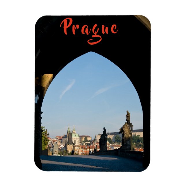 Magnet Flexible Vue du pont Charles à Prague - Tchèque R. (Vertical)