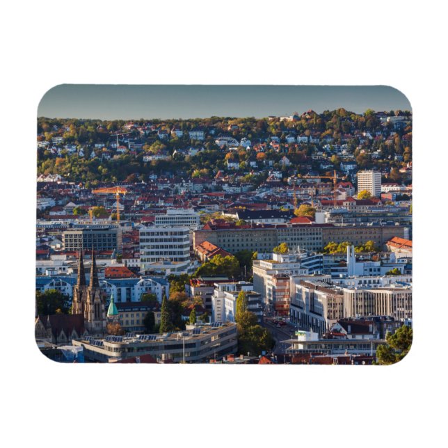 Magnet Flexible Vue élevée de la ville de Stuttgart (Horizontal)