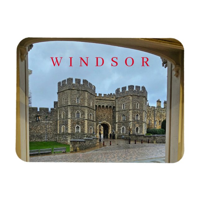 Magnet Flexible Vue encadrée du château de Windsor aimant frigo (Horizontal)