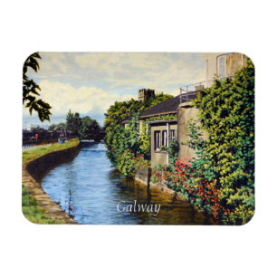 Magnet Flexible Vue panoramique du canal de la ville de Galway en