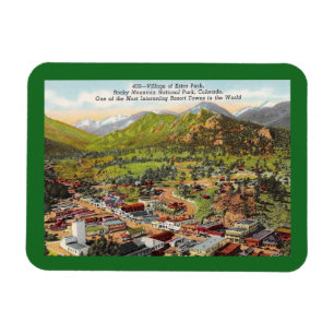 Magnet Flexible Vue sur Estes Park Colorado Vintage