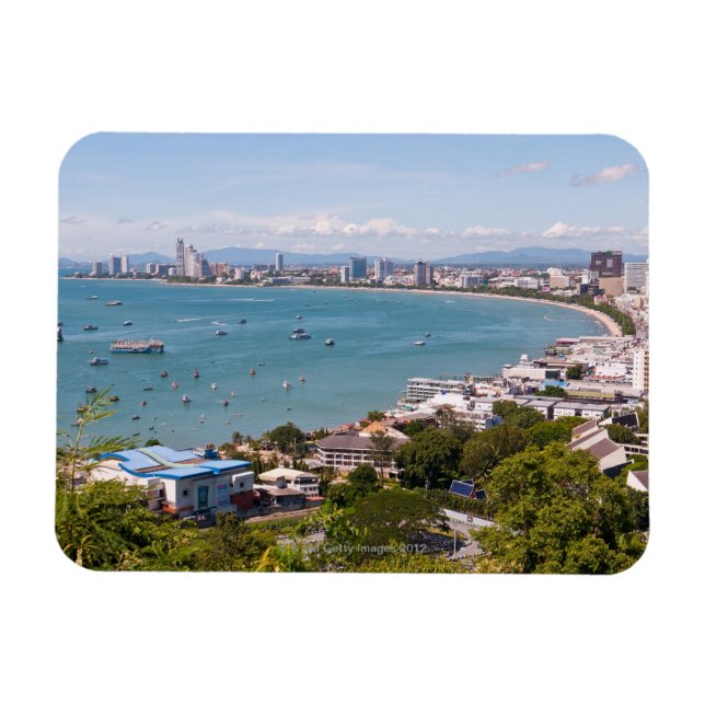 Magnet Flexible Vue sur la baie de Pattaya. (Horizontal)