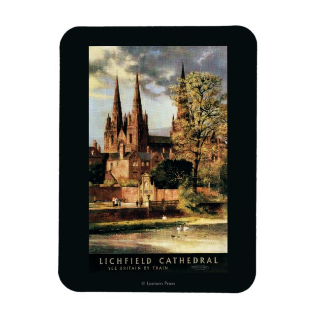 Magnet Flexible Vue sur la cathédrale de Lichfield (Vertical)