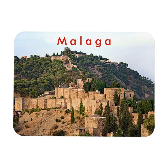 Magnet Flexible Vue sur la forteresse d'Alcazaba à Malaga. (Horizontal)