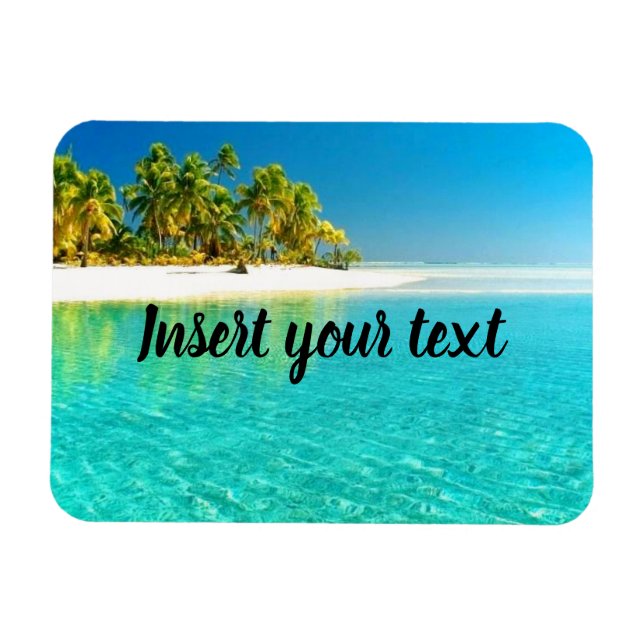 Magnet Flexible Vue sur la plage personnalisable (Horizontal)
