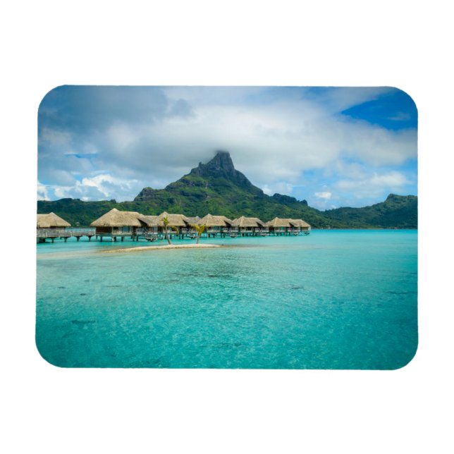Magnet Flexible Vue sur l'île de Bora Bora aimant rectangulaire (Horizontal)