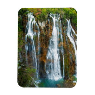 Magnet Flexible Vue surélevée d'une cascade, Croatie