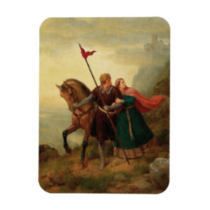 Magnet Flexible Walther et Hildegund fuient avec leur cheval