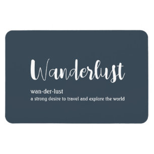 Magnet Flexible Wanderlust définition blanc gris bleu couleur