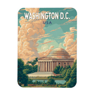 Magnet Flexible Washington DC Thomas Jefferson Memorial Travel Art