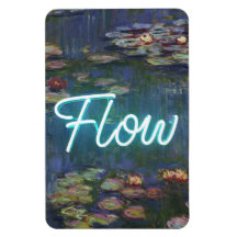Water Lilies Remix – Neon “FLOW” Wall Art & Gifts