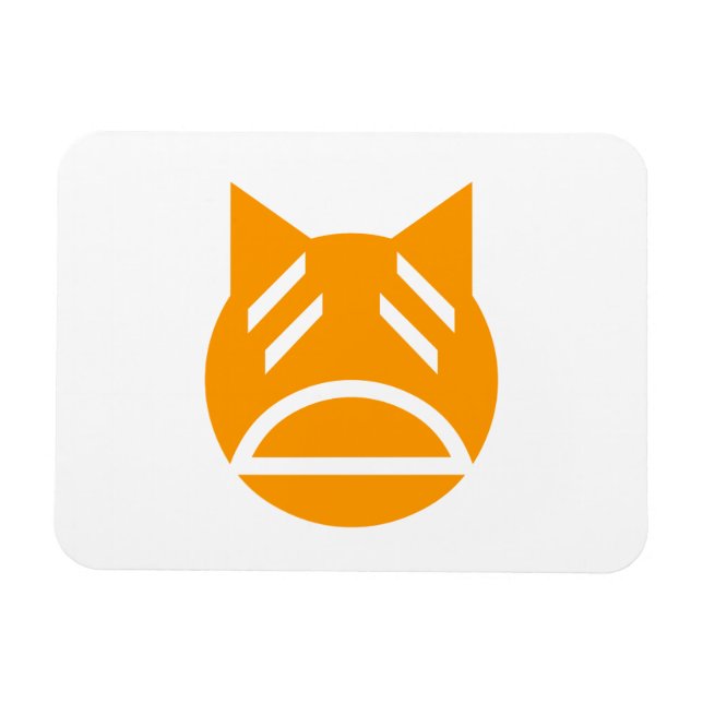 Magnet Flexible Weary Emoji Cat (Horizontal)