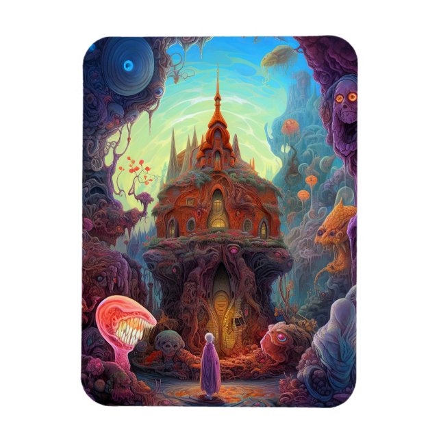 Magnet Flexible Weight Déplaisant House Surreal Art (Vertical)