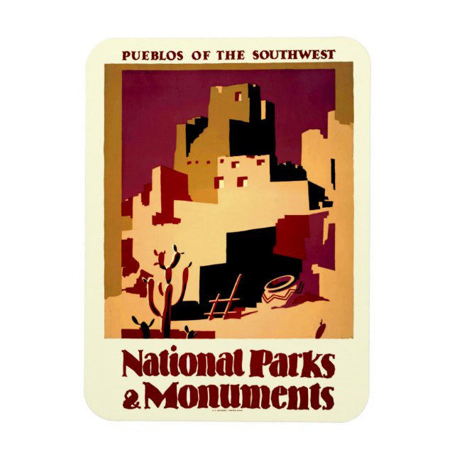 Magnet Flexible Western Southwest Pueblo WPA National (Vertical)