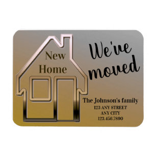 Magnet Flexible We've moved, new home, simple announcement card