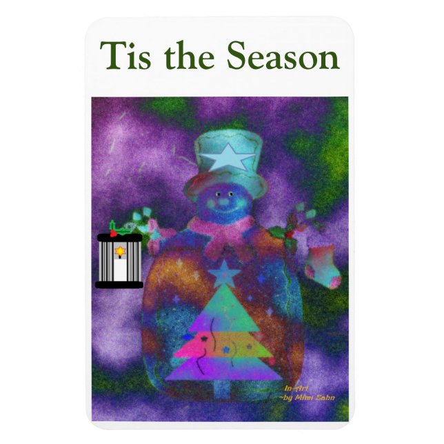 Magnet Flexible "Whimsical Snowman" Personnaliser 4 x 6 (Vertical)