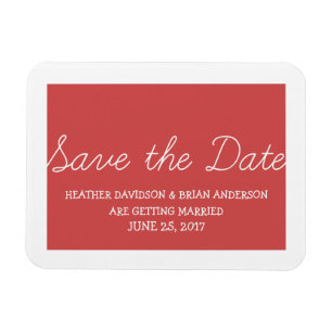Magnet Flexible Whimsy Save the Date Magnet, Rouge