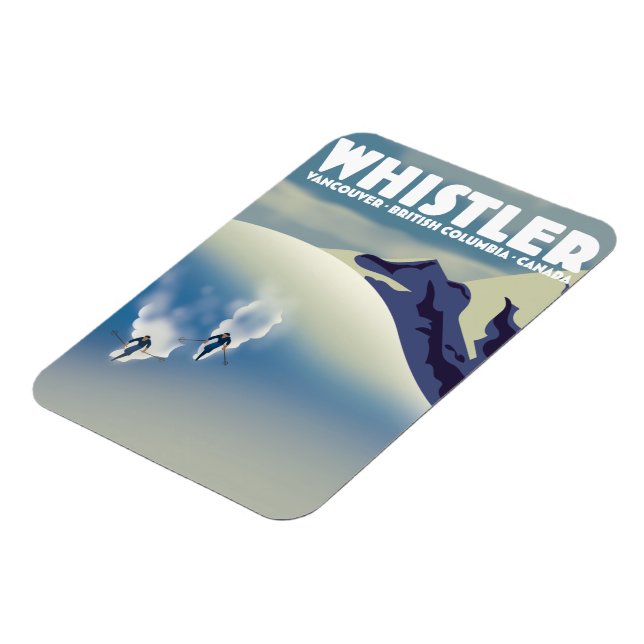 Magnet Flexible Whistler British Columbia Canada Ski (Côté Gauche)
