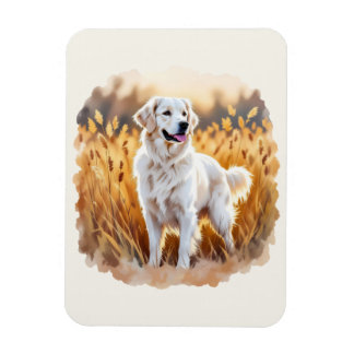 Magnet Flexible White Golden Retriever Dog