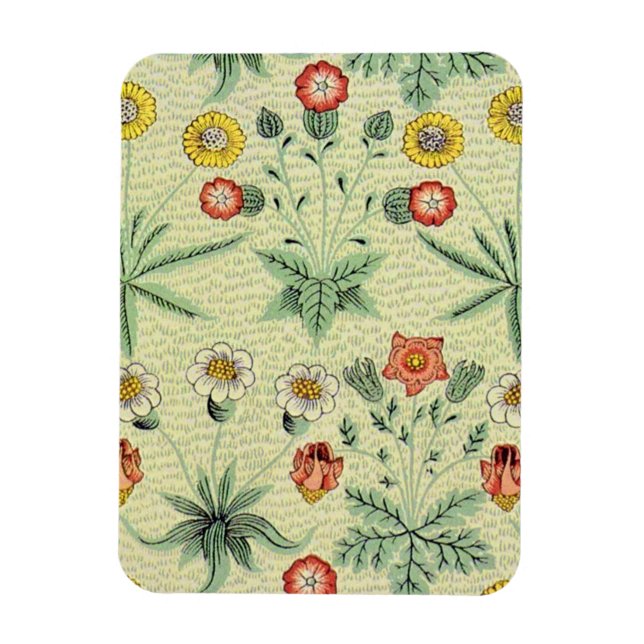 Magnet Flexible William Morris Daisy Floral Fond d'écran Motif (Vertical)