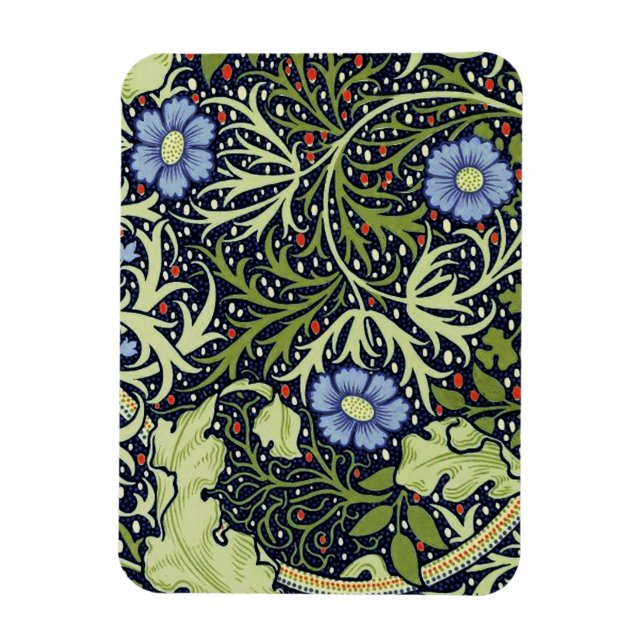 Magnet Flexible William Morris Fleur d'antiquité aux algues marine (Vertical)