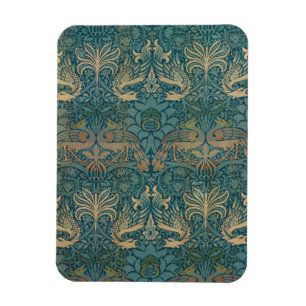 Magnet Flexible William Morris Peacock and Dragon Textile Design