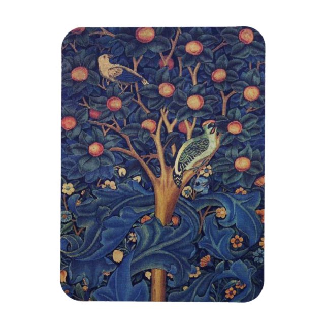Magnet Flexible William Morris Woodpecker Tapestry Arts & Artisana (Vertical)
