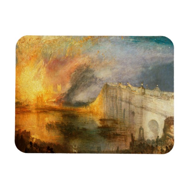 Magnet Flexible William Turner - L'incendie du Parlement (Horizontal)