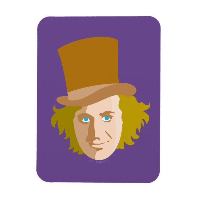 Magnet Flexible Willy Wonka Stenciled Face Graphic (Vertical)