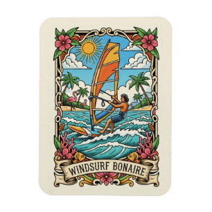 Magnet Flexible Windsurfeurs à Bonaire Caraïbes néerlandaises