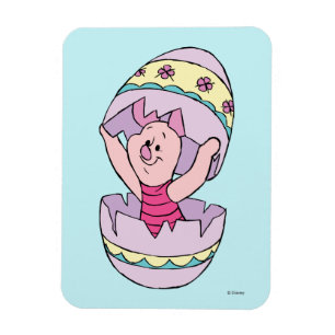 Magnet Flexible Winnie l'Ourson Piglet dans l'oeuf de Pâques