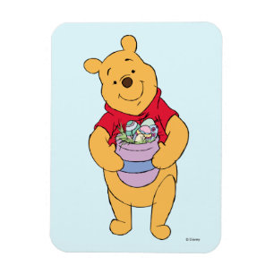 Magnet Flexible Winnie l'Ourson  Pot de miel plein d'oeufs de Pâq