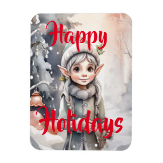 Magnet Flexible Winter Elf Wonderland Carte de vacances pliée