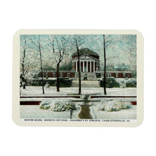 Magnet Flexible Winter Scene, Charlottesville VA, Style Vintage