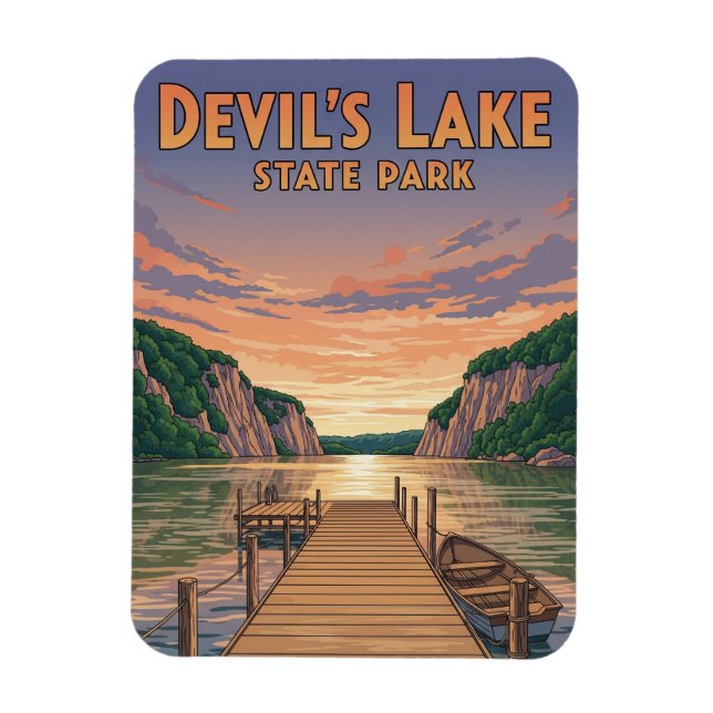 Magnet Flexible Wisconsin Devil's Lake State Park Travel (Vertical)