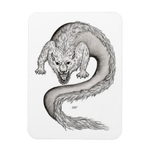Magnet Flexible Wolfdragon design noir et blanc