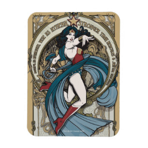 Magnet Flexible Wonder Woman Art Nouveau Panel