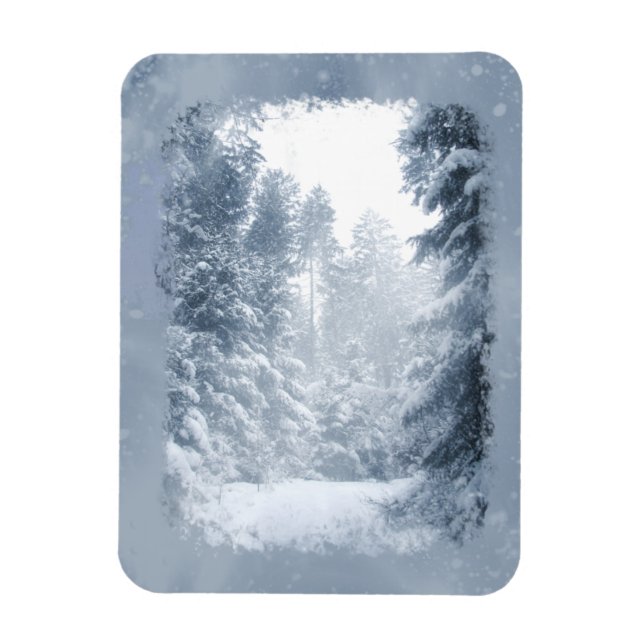 Magnet Flexible Wonderland hiver Scène de Noël (Vertical)