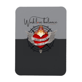 Magnet Flexible Work, Love, Balance compass design