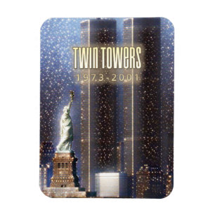Magnet Flexible World Trade Center tours jumelles stylisées