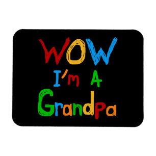 Magnet Flexible WOW Je suis un grand-père T-shirts et cadeaux